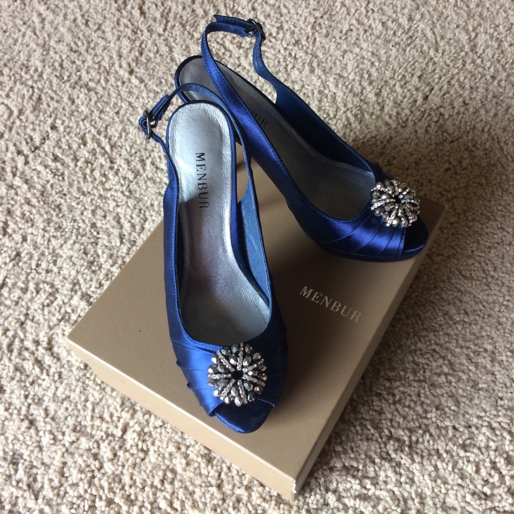 Midnight Electric Blue heel shoes